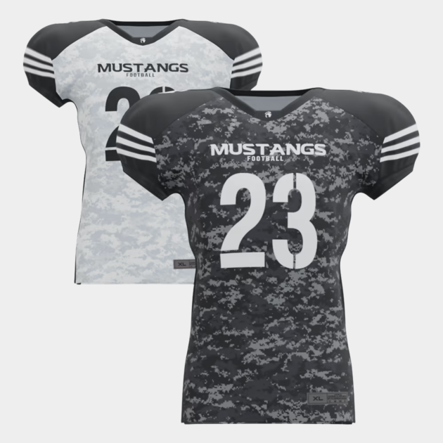 Premium custom football jersey made with breathable moisture-wicking fabric for high-performance sports wear, suitable for men's sports wear and women's sports wear in the USA.