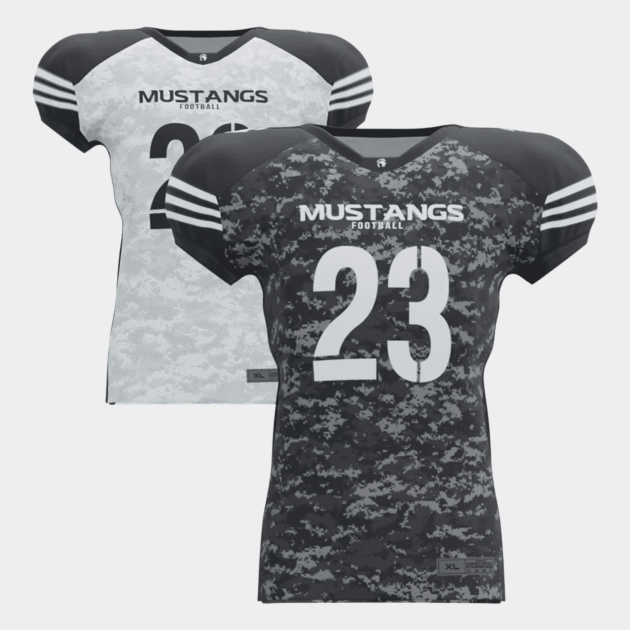 Premium custom football jersey made with breathable moisture-wicking fabric for high-performance sports wear, suitable for men's sports wear and women's sports wear in the USA.