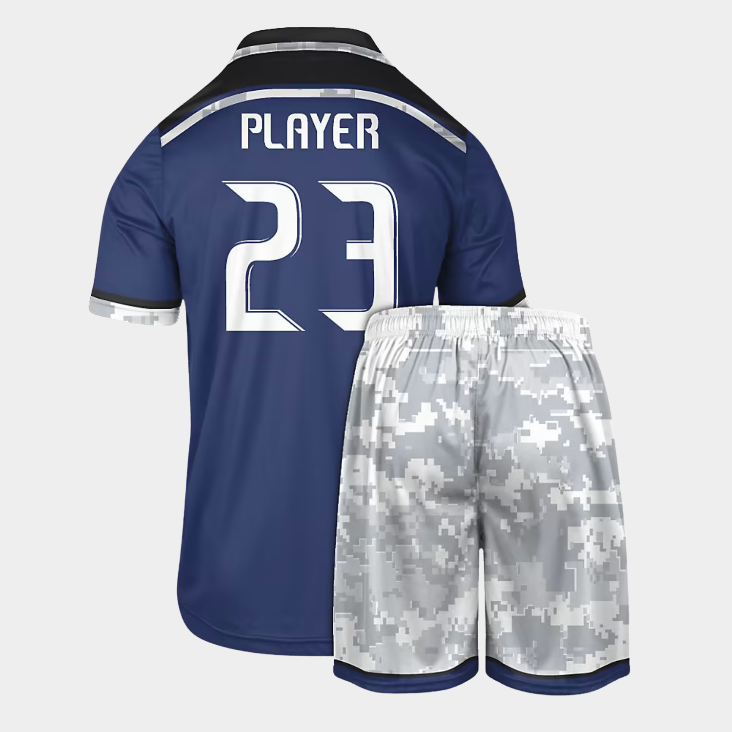Custom soccer uniforms for teams with premium-quality soccer jersey and shorts set designed for comfort, durability, and performance.