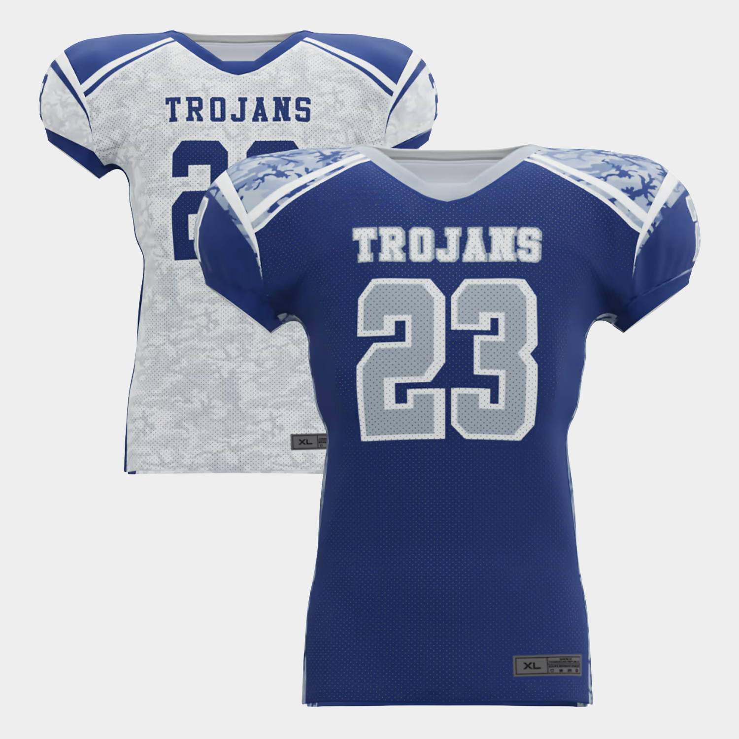 Premium custom football jersey made with moisture-wicking performance fabric, ideal for custom sports wear, men's sports wear, women's sports wear, and team sports apparel in the USA.