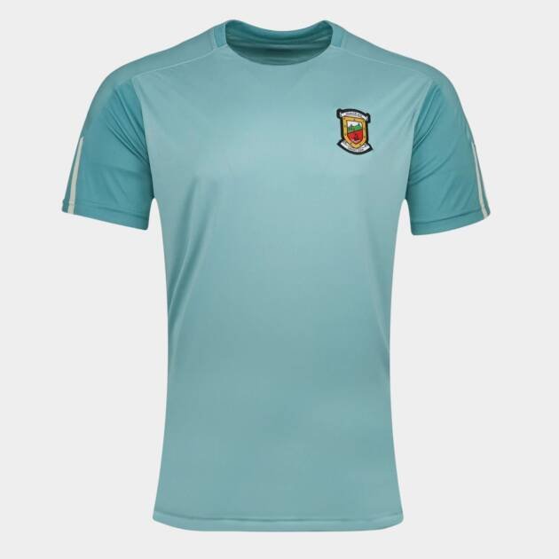 Light Blue Gaelic Football Jersey with Short Sleeves and Chest Crest