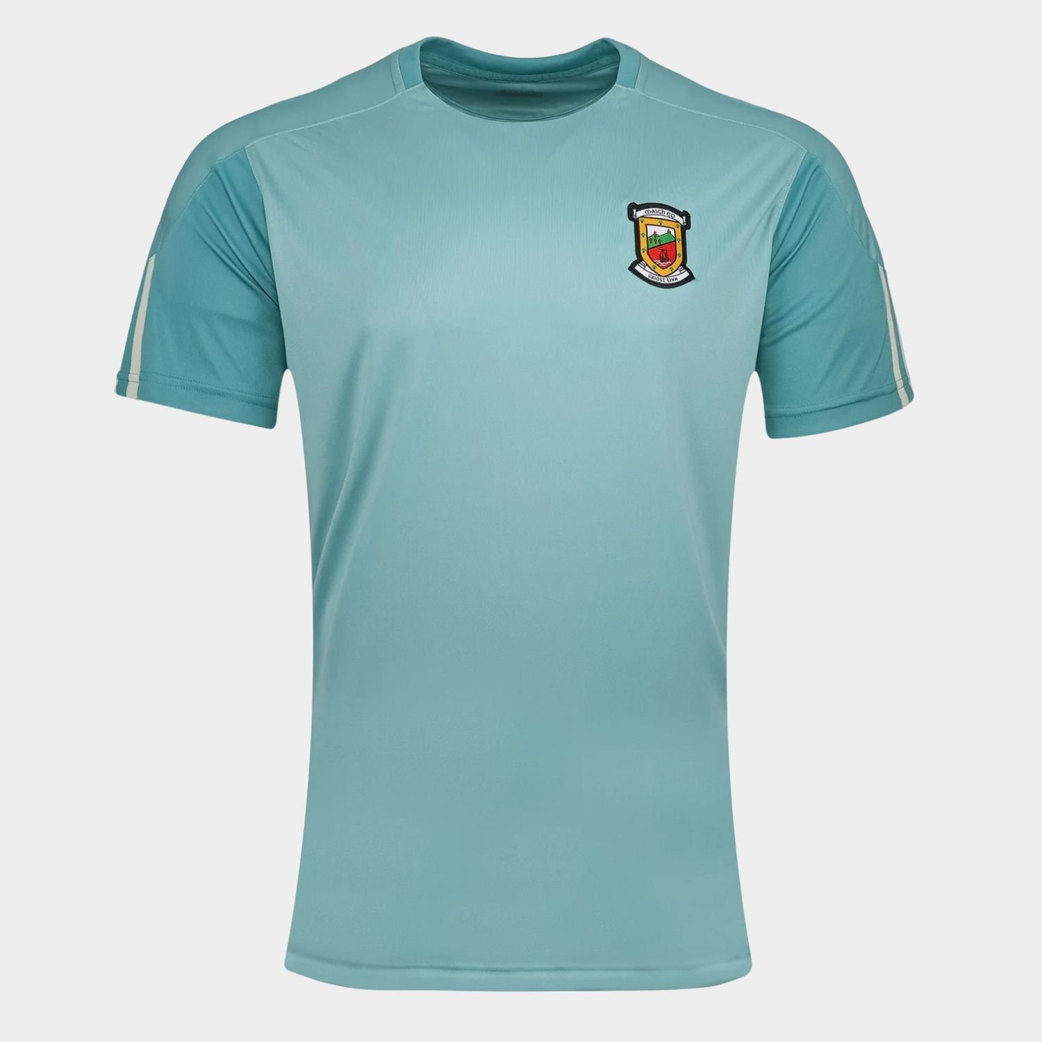 Light Blue Gaelic Football Jersey with Short Sleeves and Chest Crest
